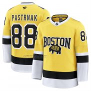 Camiseta Hockey Boston Bruins David Pastrnak 2026 Stadium Series Premium Oro