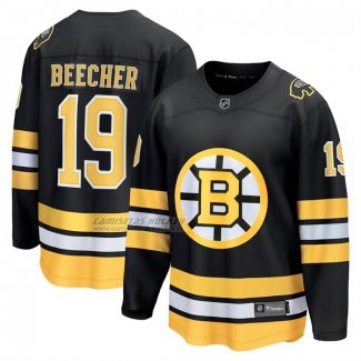 Camiseta Hockey Boston Bruins John Beecher Primera Breakaway Negro