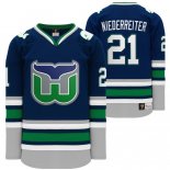 Camiseta Hockey Hartford Whalers Night Niederreiter Heritage Throwback Azul