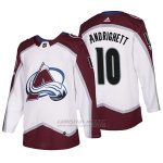 Camiseta Hockey Hombre Colorado Avalanche 10 Sven Andrighetto 2018 Blanco