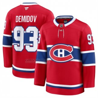 Camiseta Hockey Montreal Canadiens Ivan Demidov Primera Premium Rojo
