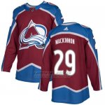 Camiseta Hockey Nino Colorado Avalanche 29 Nathan Mackinnon Burgundy Home Autentico Stitched