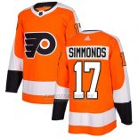 Camiseta Hockey Nino Philadelphia Flyers 17 Wayne Simmonds Naranja Home Autentico Stitched