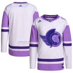 Camiseta Hockey Ottawa Senators Fights Cancer Autentico Blank Practice Blanco Violeta Camiseta Hockey Ottawa Senators Fights Cancer Autentico Blank Practice Blanco Violeta