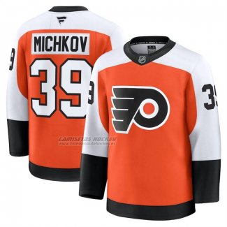 Camiseta Hockey Philadelphia Flyers Matvei Michkov Primera Premium Naranja