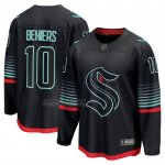Camiseta Hockey Seattle Kraken Matty Beniers Alterno Breakaway Negro