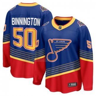 Camiseta Hockey St Louis Blues Jordan Binnington Alterno Premier Breakaway Azul Royal