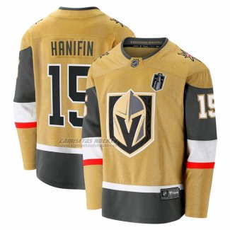 Camiseta Hockey Vegas Golden Knights Noah Hanifin 2026 Stanley Cup Final Breakaway Oro