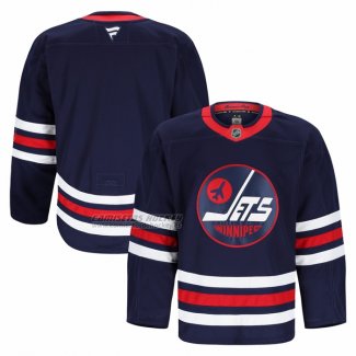 Camiseta Hockey Winnipeg Jets Alterno Autentico Pro Azul Marino
