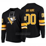 Camiseta Pittsburgh Penguins Custom Platinum Negro