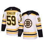 Camiseta Boston Bruins Tim Schaller Autentico Away Blanco