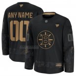 Camiseta Hockey Boston Bruins 2024 Military Appreciation Personalizada Negro