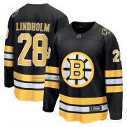 Camiseta Hockey Boston Bruins Elias Lindholm Primera Breakaway Negro