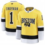 Camiseta Hockey Boston Bruins Jeremy Swayman 2026 Stadium Series Premium Oro