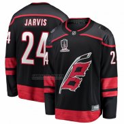 Camiseta Hockey Carolina Hurricanes Seth Jarvis 2026 Campeones Copa Stanley Primera Breakaway Negro