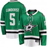 Camiseta Hockey Dallas Stars Nils Lundkvist Primera Premier Breakaway Verde