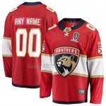 Camiseta Hockey Florida Panthers 2025 Stanley Cup Champions Breakaway Personalizada Rojo