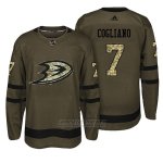 Camiseta Hockey Hombre Anaheim Ducks 7 Andrew Cogliano Verde Camo