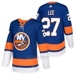 Camiseta Hockey Hombre Autentico New York Islanders 27 Anders Lee Home 2018 Azul
