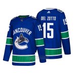 Camiseta Hockey Hombre Autentico Vancouver Canucks 15 Michael Del Zotto Home 2018 Azul
