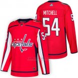 Camiseta Hockey Hombre Autentico Washington Capitals 54 Mason Mitchell Home 2018 Rojo