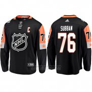 Camiseta Hockey Hombre Montreal Canadiens 76 Subban 2018 All Star Negro Captain