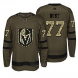 Camiseta Hockey Hombre Vegas Golden Knights 77 Brad Hunt Verde Camo