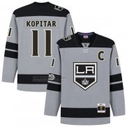 Camiseta Hockey Los Angeles Kings Anze Kopitar 2016-17 Captain Patch Power Play Gris