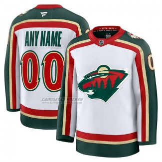 Camiseta Hockey Minnesota Wild 25th Aniversario Premium Personalizada Blanco