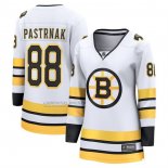 Camiseta Hockey Mujer Boston Bruins David Pastrnak Segunda Breakaway Blanco