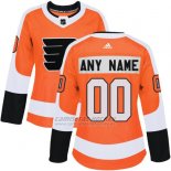 Camiseta Hockey Mujer Philadelphia Flyers Primera Personalizada Naranja