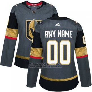 Camiseta Hockey Mujer Vegas Golden Knights Primera Personalizada Marron
