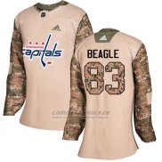 Camiseta Hockey Mujer Washington Capitals 83 Jay Beagle Camo Autentico 2017 Veterans Day Stitched