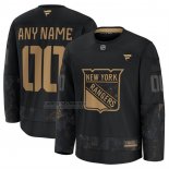 Camiseta Hockey New York Rangers 2024 Military Appreciation Personalizada Negro