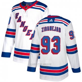 Camiseta Hockey New York Rangers 93 Mika Zibanejad Road Autentico Blanco
