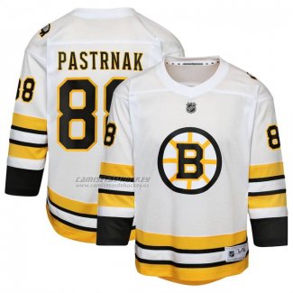Camiseta Hockey Nino Boston Bruins David Pastrnak Primera Replica Blanco