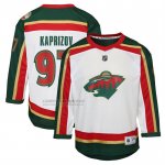 Camiseta Hockey Nino Minnesota Wild Kirill Kaprizov 25th Aniversario Replica Blanco