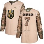 Camiseta Hockey Nino Vegas Golden Knights 7 Jason Garrison Camo Autentico 2017 Veterans Day Stitched