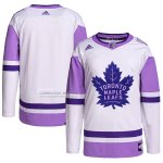 Camiseta Hockey Toronto Maple Leafs Fights Cancer Autentico Blank Practice Blanco Violeta Camiseta Hockey Toronto Maple Leafs Fights Cancer Autentico Blank Practice Blanco Violeta