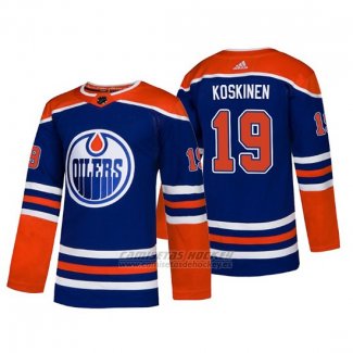 Camiseta Edmonton Oilers Mikko Koskinen Alternato Adidas Autentico Azul