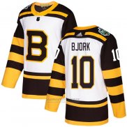 Camiseta Hockey Boston Bruins 10 Anders Bjork Autentico 2019 Winter Classic Blanco
