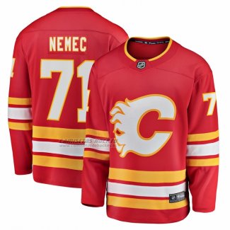 Camiseta Hockey Calgary Flames Simon Nemec Primera Breakaway Rojo
