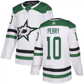 Camiseta Hockey Dallas Stars 10 Corey Perry Road Autentico Blanco