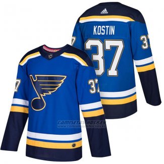 Camiseta Hockey Hombre Autentico St. Louis Blues 70 Oskar Sundqvist Home 2018 Azul