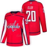 Camiseta Hockey Hombre Autentico Washington Capitals 20 Lars Eller Home 2018 Rojo