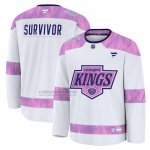 Camiseta Hockey Los Angeles Kings Hockey Fights Cancer Primera Blanco