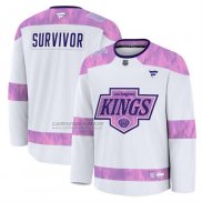Camiseta Hockey Los Angeles Kings Hockey Fights Cancer Primera Blanco