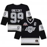 Camiseta Hockey Los Angeles Kings Wayne Gretzky Mitchell & Ness Big & Tall 1992-93 Blue Line 2.0 Negro