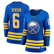 Camiseta Hockey Mujer Buffalo Sabres Zach Benson Primera Breakaway Royal