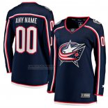 Camiseta Hockey Mujer Columbus Blue Jackets Primera Breakaway Personalizada Azul